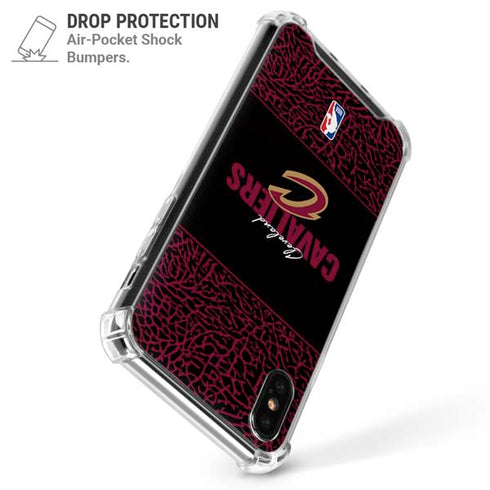 NBA Cleveland Cavaliers Elephant Print iPhone XS Max Clear Case